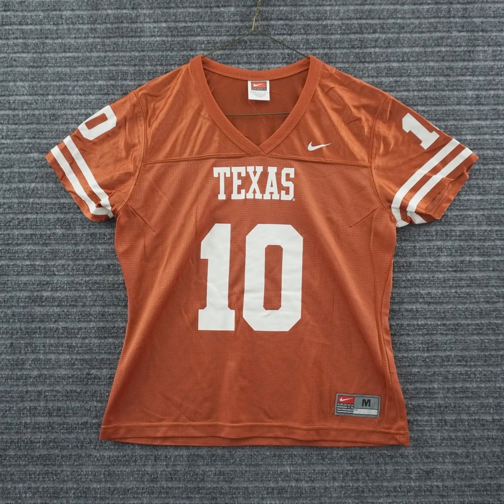 Vintage Nike Texas Longhorns Jersey Youth Medium Orange Football #10